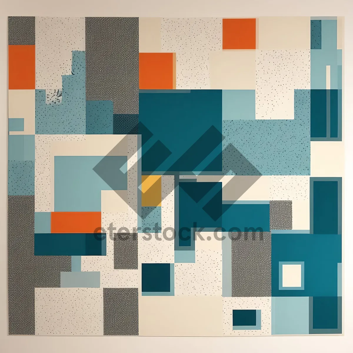 Picture of Modern monochrome tile mosaic puzzle texture design