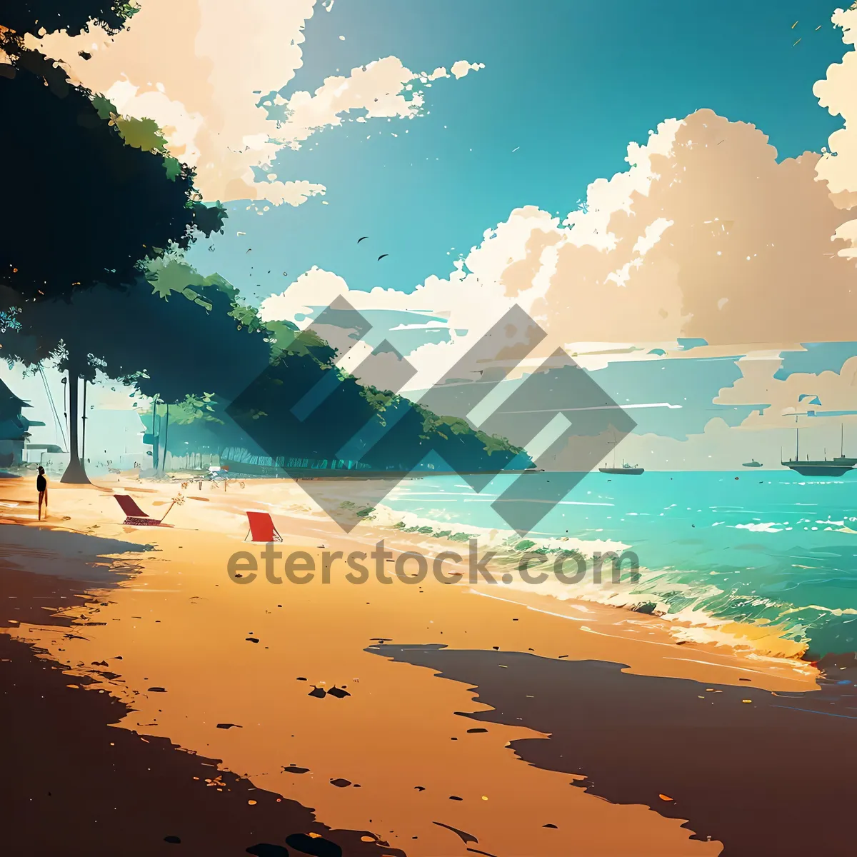 Picture of Tropical Paradise: Beach Bliss on a Sunny Island