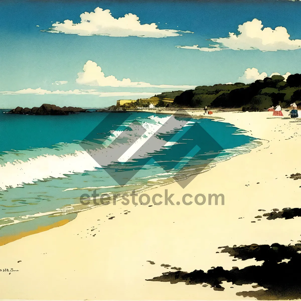 Picture of Tropical Beach Bliss: Sun, Sand, and Sea