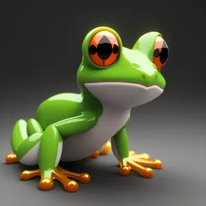 Poisonous Frog with 3D Comic Eyes