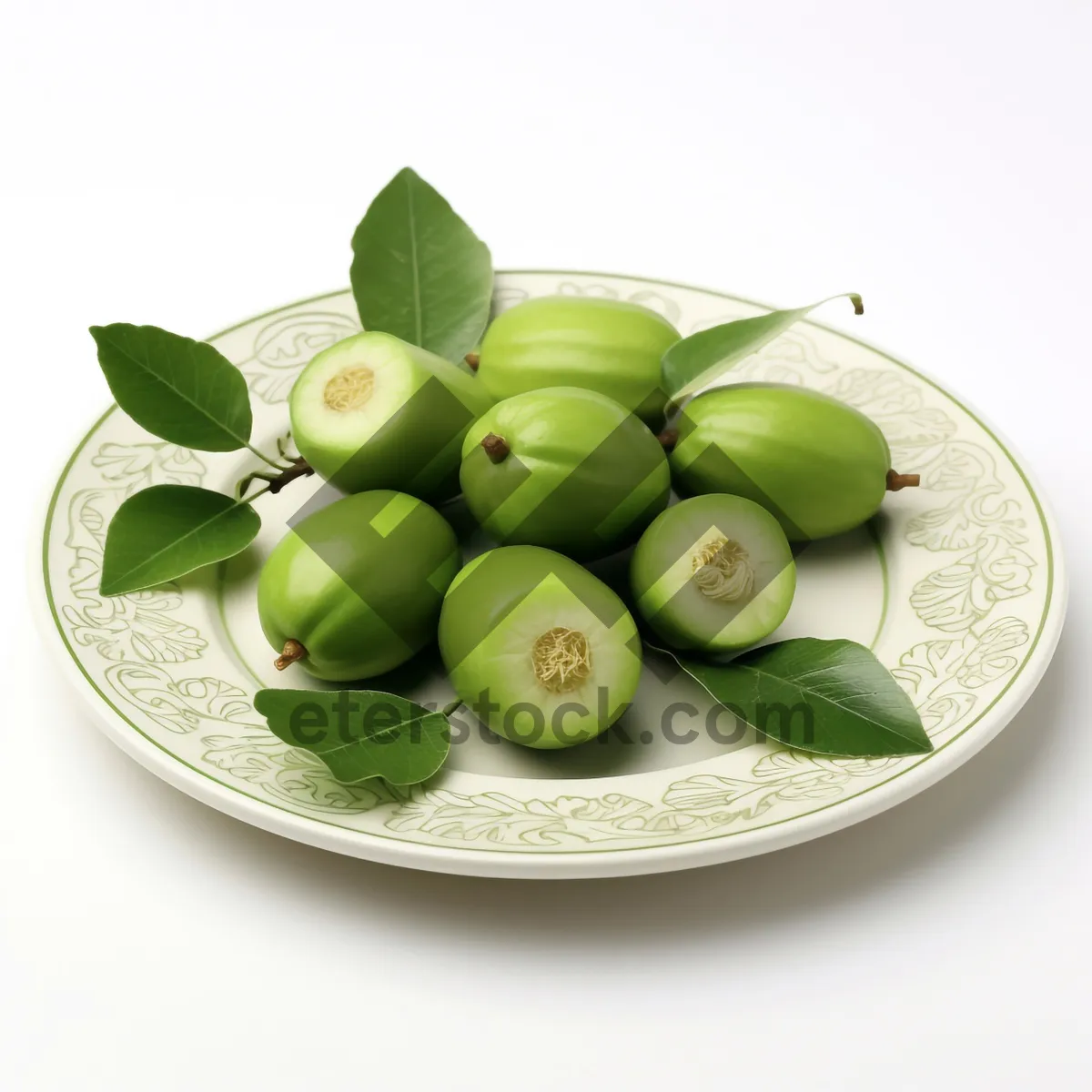 Picture of Organic Granny Smith Apple and Peas Snack Closeup