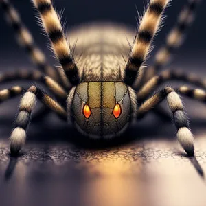 Barn Spider with Hairy Black Legs