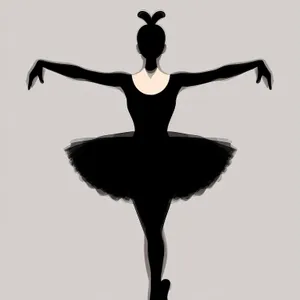 Elegant Ballet Performance in Silhouette