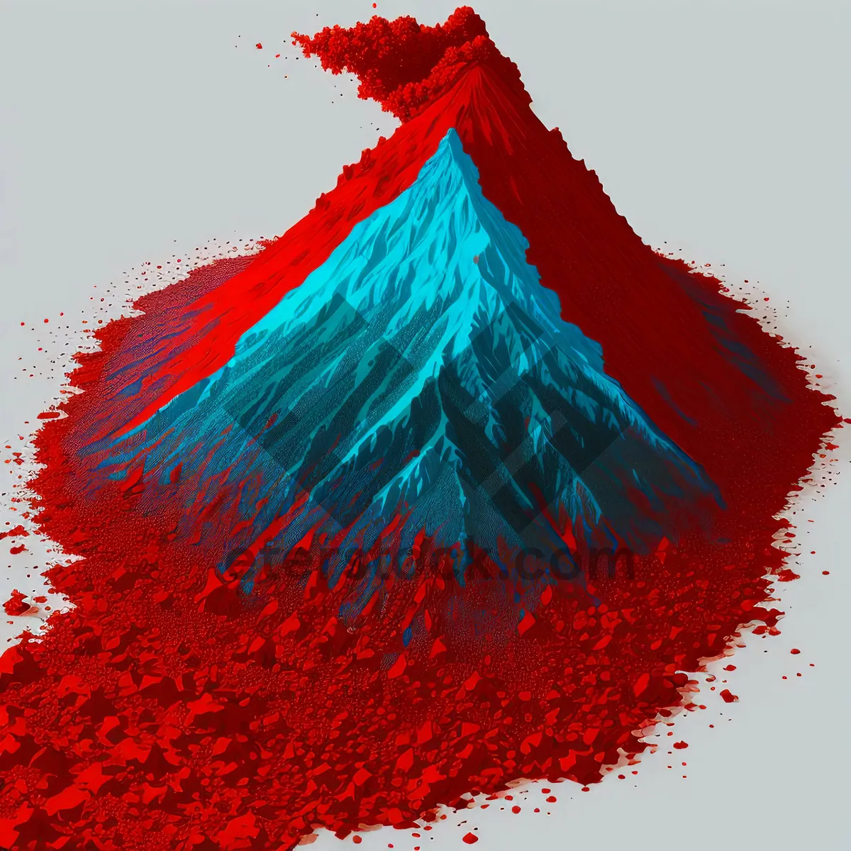 Picture of Volcano Majesty: A Fiery Painted Mountain