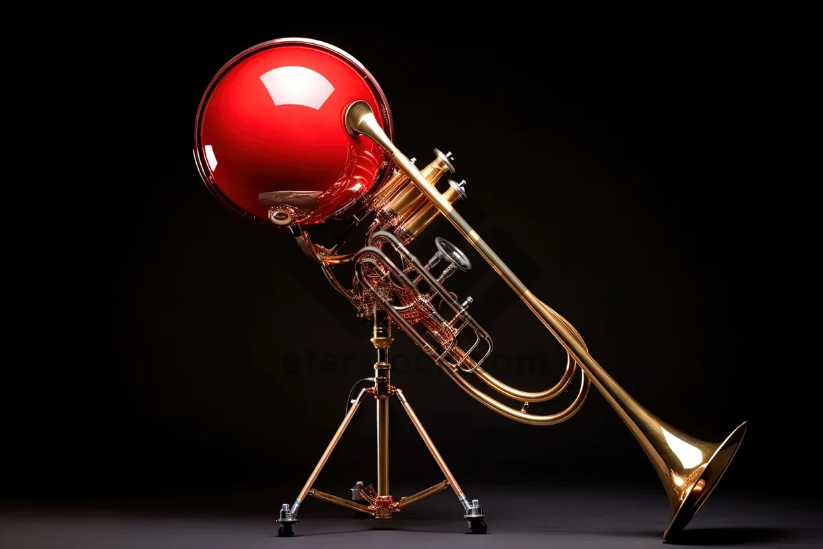 Picture of 3D Brass Wind Instrument Horn Device Bass