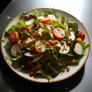 Gourmet Vegetable Salad with Fresh Produce and Legume