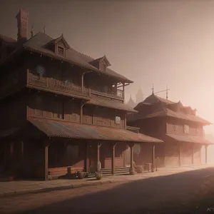 Exquisite Ancient Chinese Temple Pier