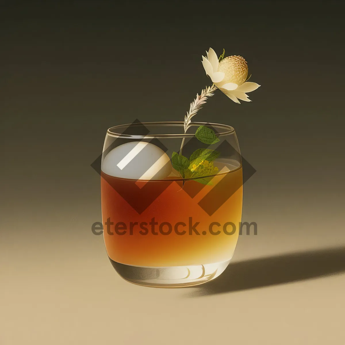 Picture of Refreshing Citrus Beverage in Glass Cup