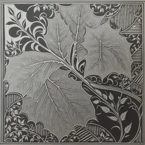 Vintage Floral Arabesque Pattern with Grunge Texture