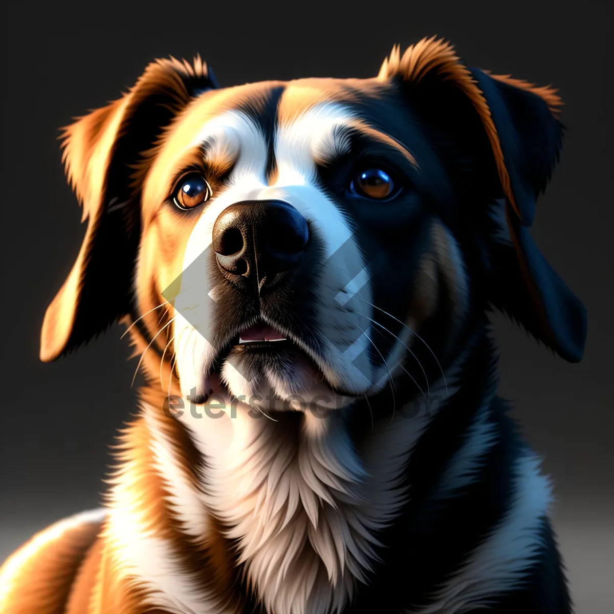 Picture of Adorable Border Collie Puppy Portrait