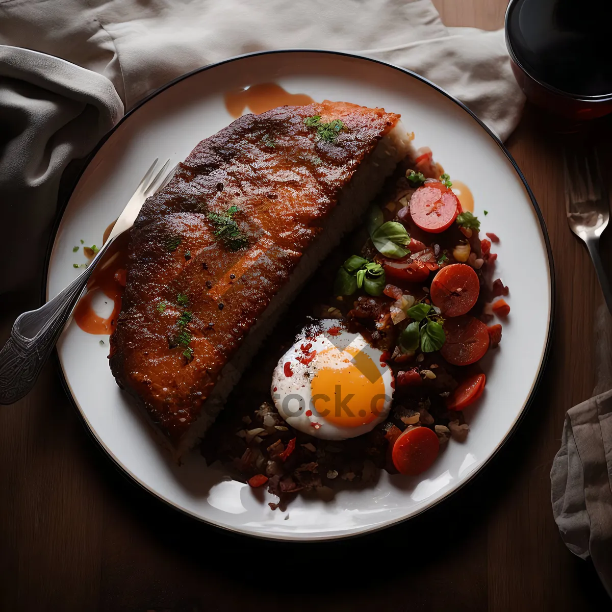 Picture of Delicious grilled steak with savory rosemary sauce.