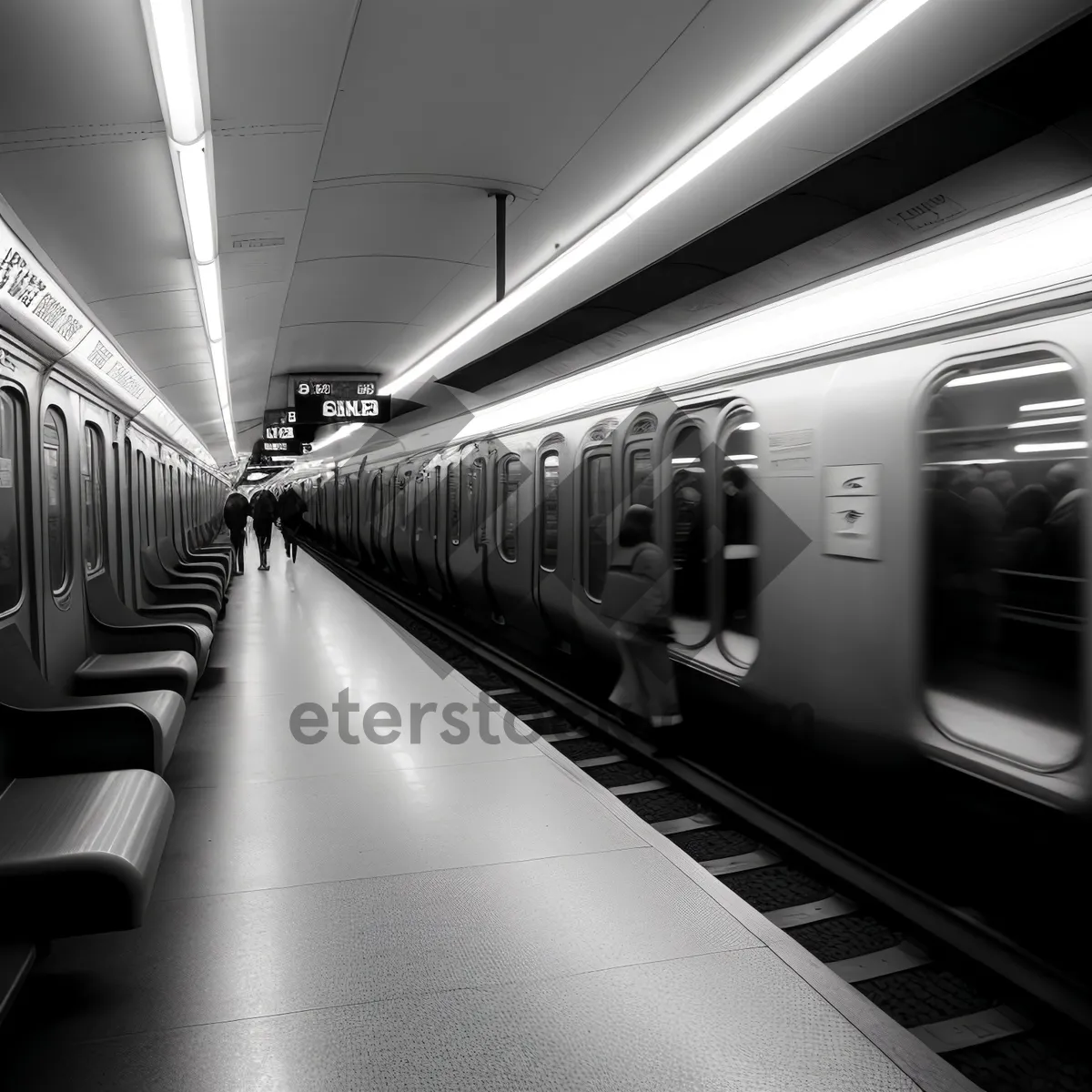 Picture of Urban Transit Hub: Modern Subway Train Station