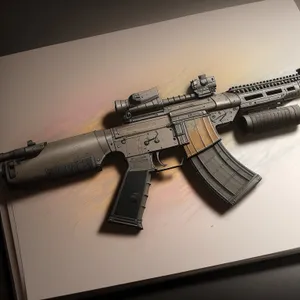 Deadly Arsenal: Military Assault Rifle in Action