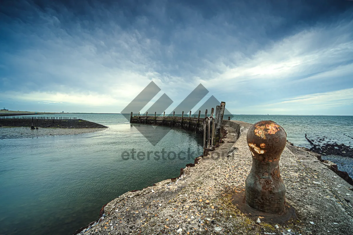 Picture of Summer Skyline over Island Beach Pier