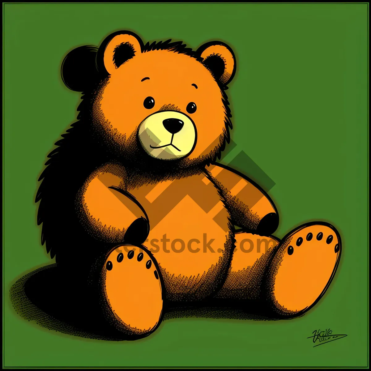 Picture of Fluffy Teddy Bear - Cute Childhood Toy