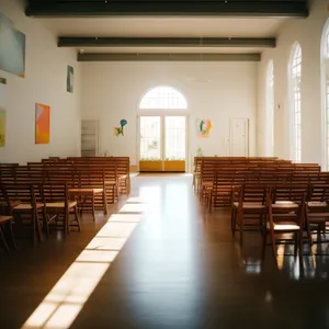 Interior of Classroom in Hallway