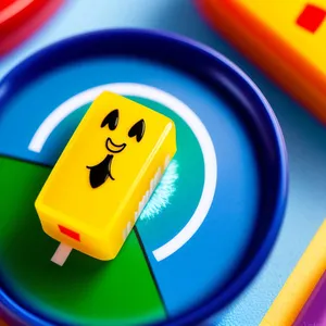 Colorful Lightning Marker Button - Digital Design Icon
