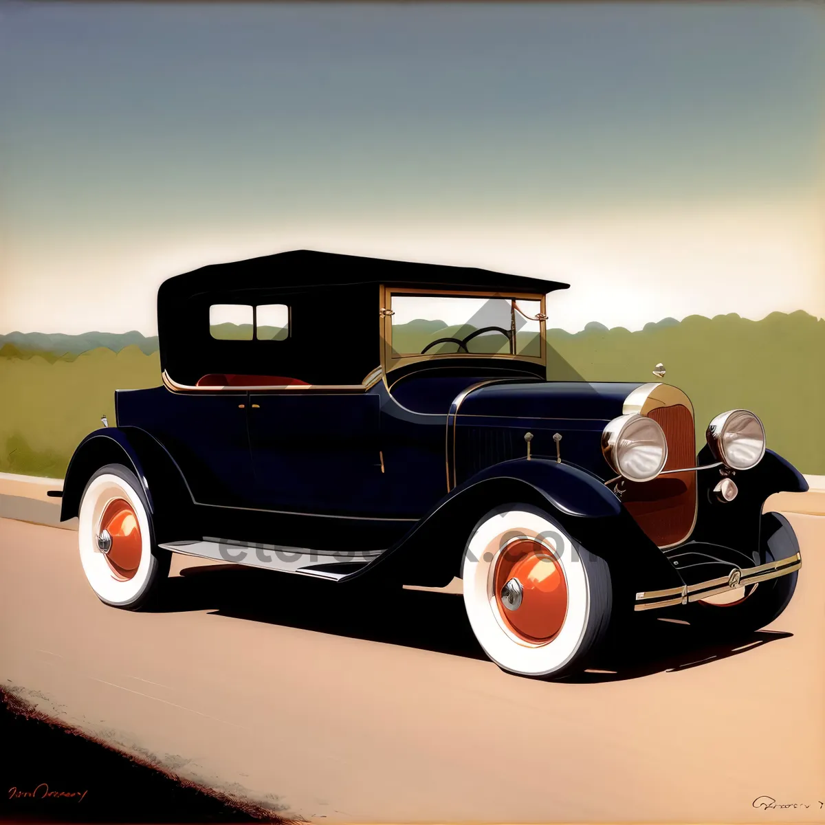 Picture of Vintage Classic Car Rumble Seat Transportation