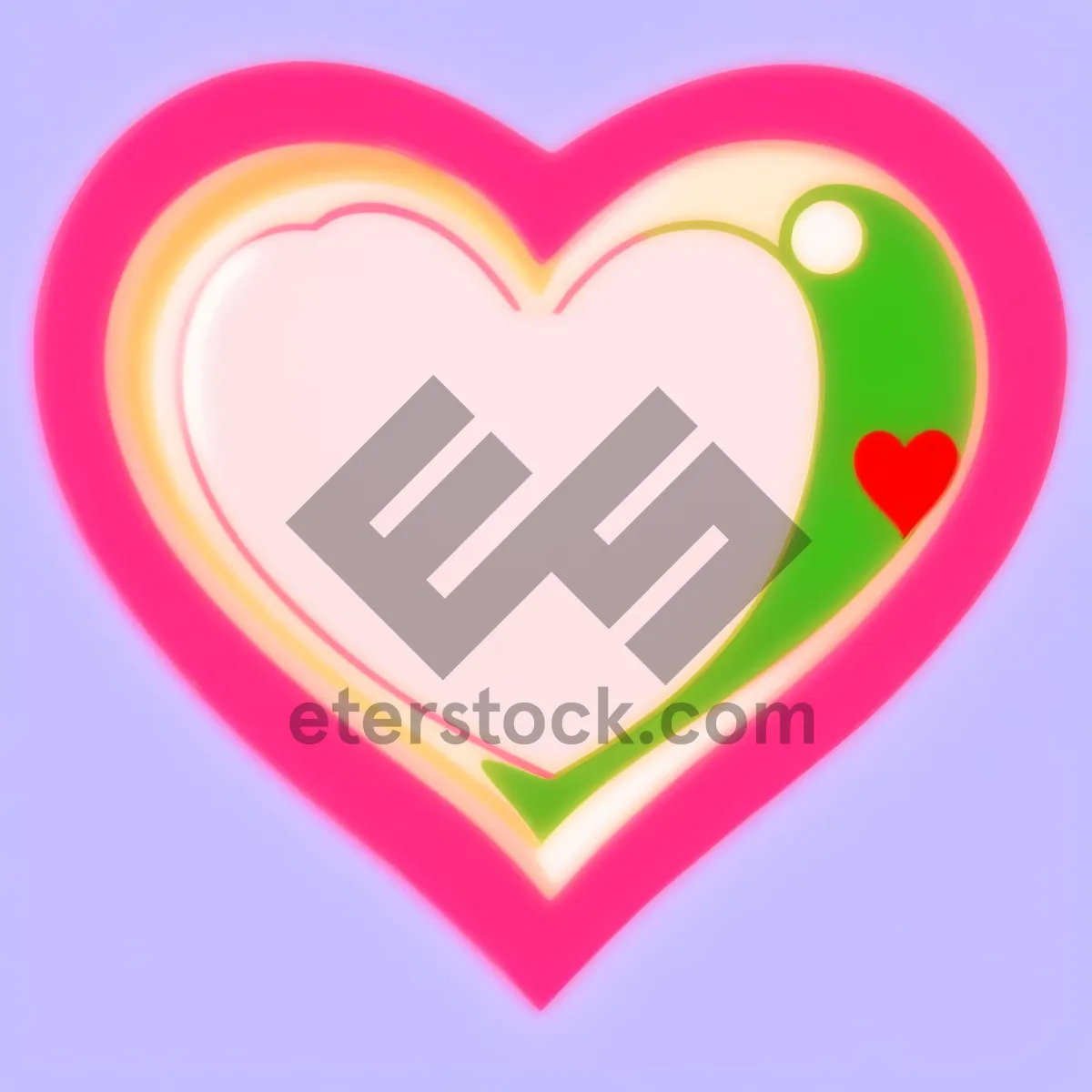 Picture of Romantic Heart Icon - Valentine's Day Symbol