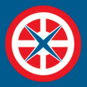 Patriotic flag symbol for country web button