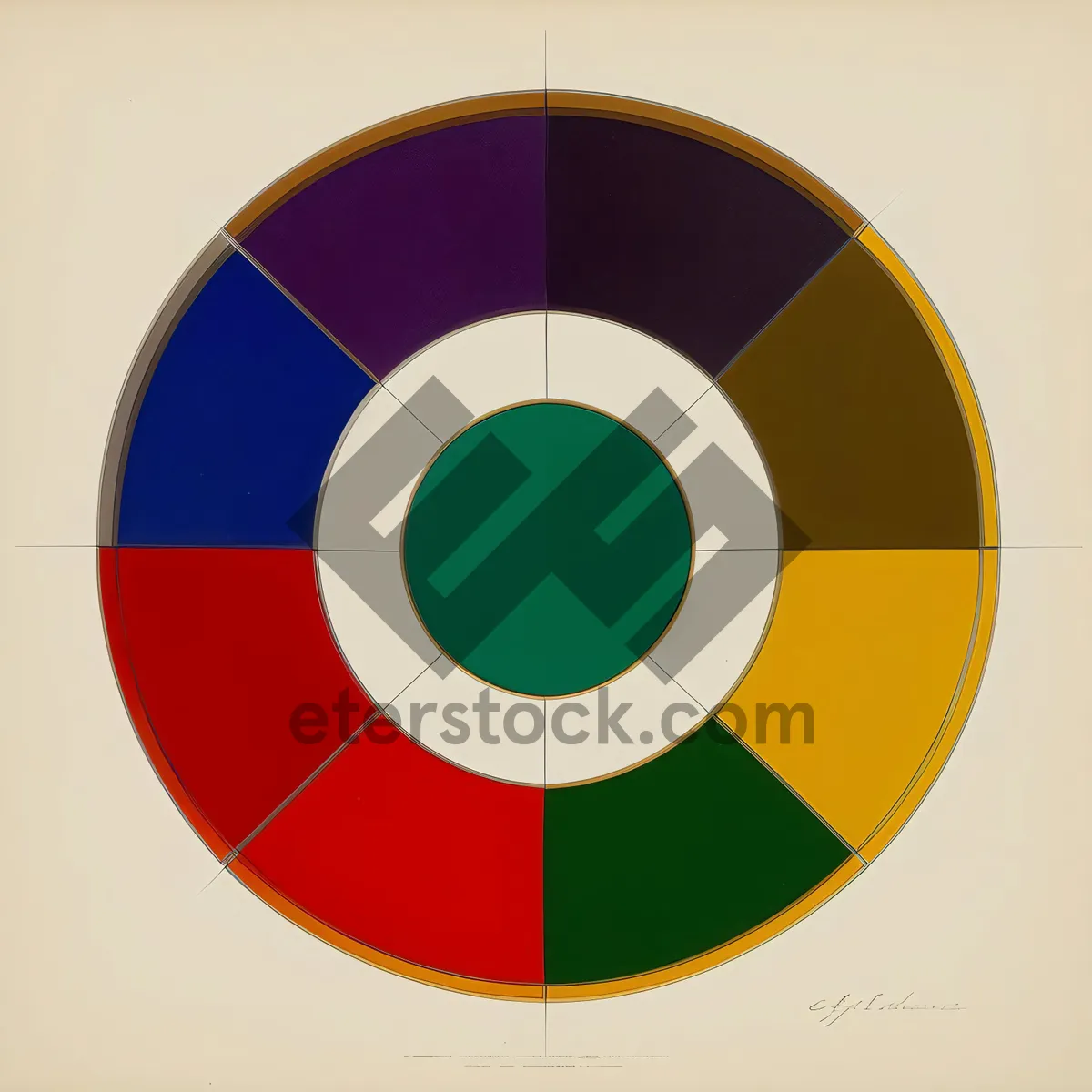 Picture of Circle Design Icon - Symbolic Button