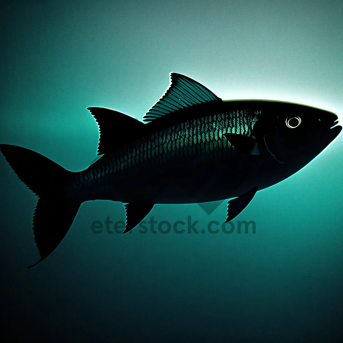 Picture of Swimming Tiger Shark in Coral Reef