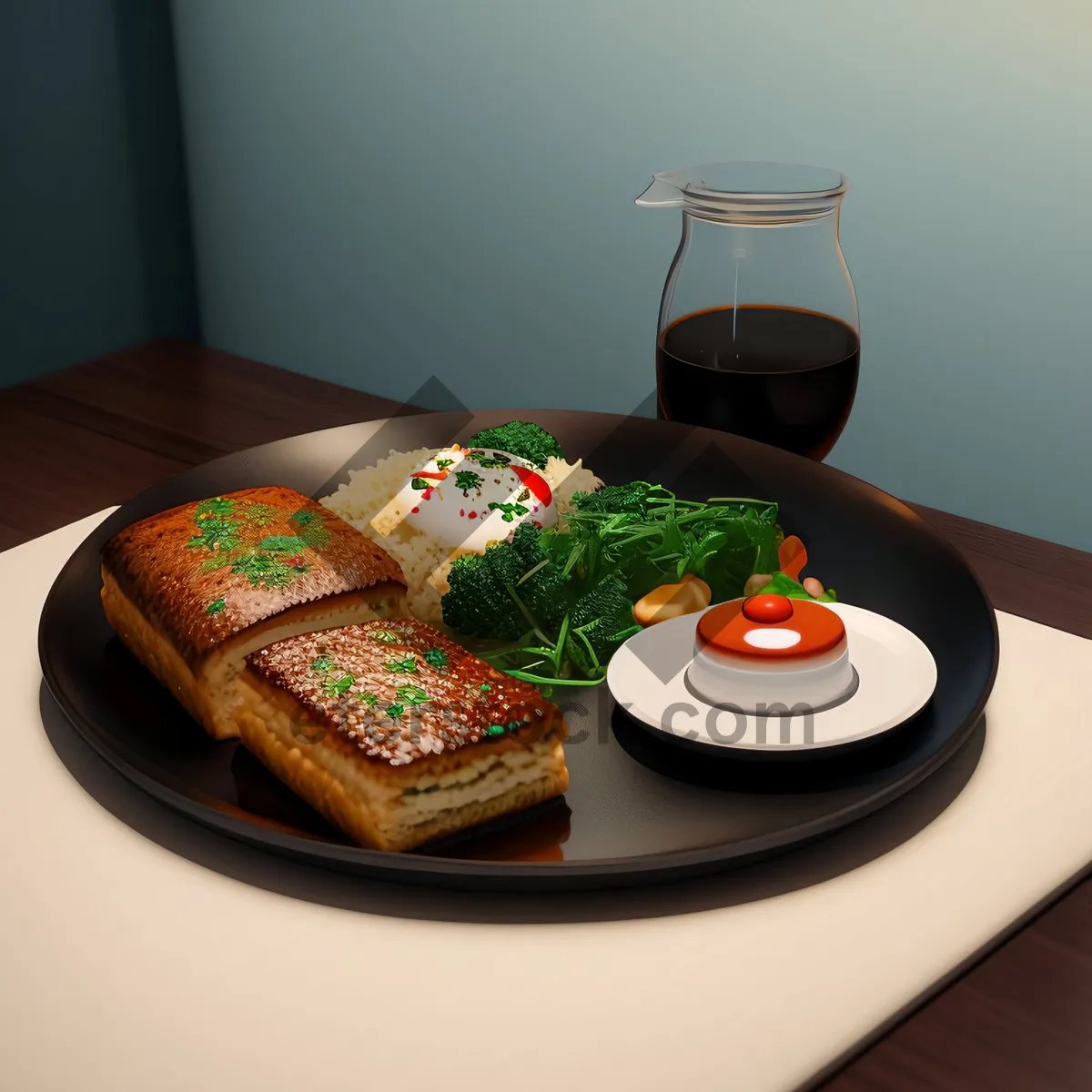 Picture of Dessert Plate with Sweet Fruit and Cake Gourmet
