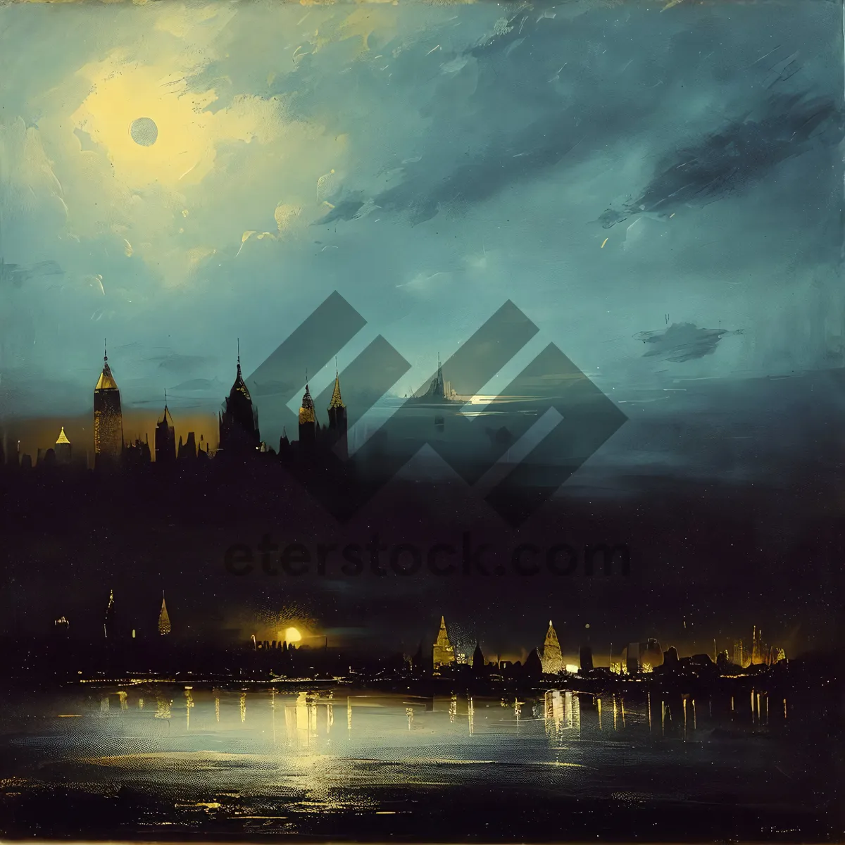 Picture of Iconic London Skyline at Sunset with Tower Bridge