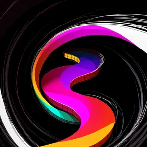 Abstract Fractal Motion with Colorful Swirls