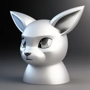 Adorable 3D Cartoon Rabbit Character in Comic Style