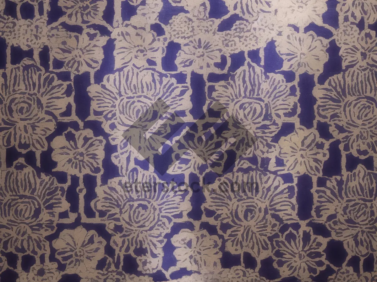 Picture of Vintage Floral Pattern Wallpaper Design.