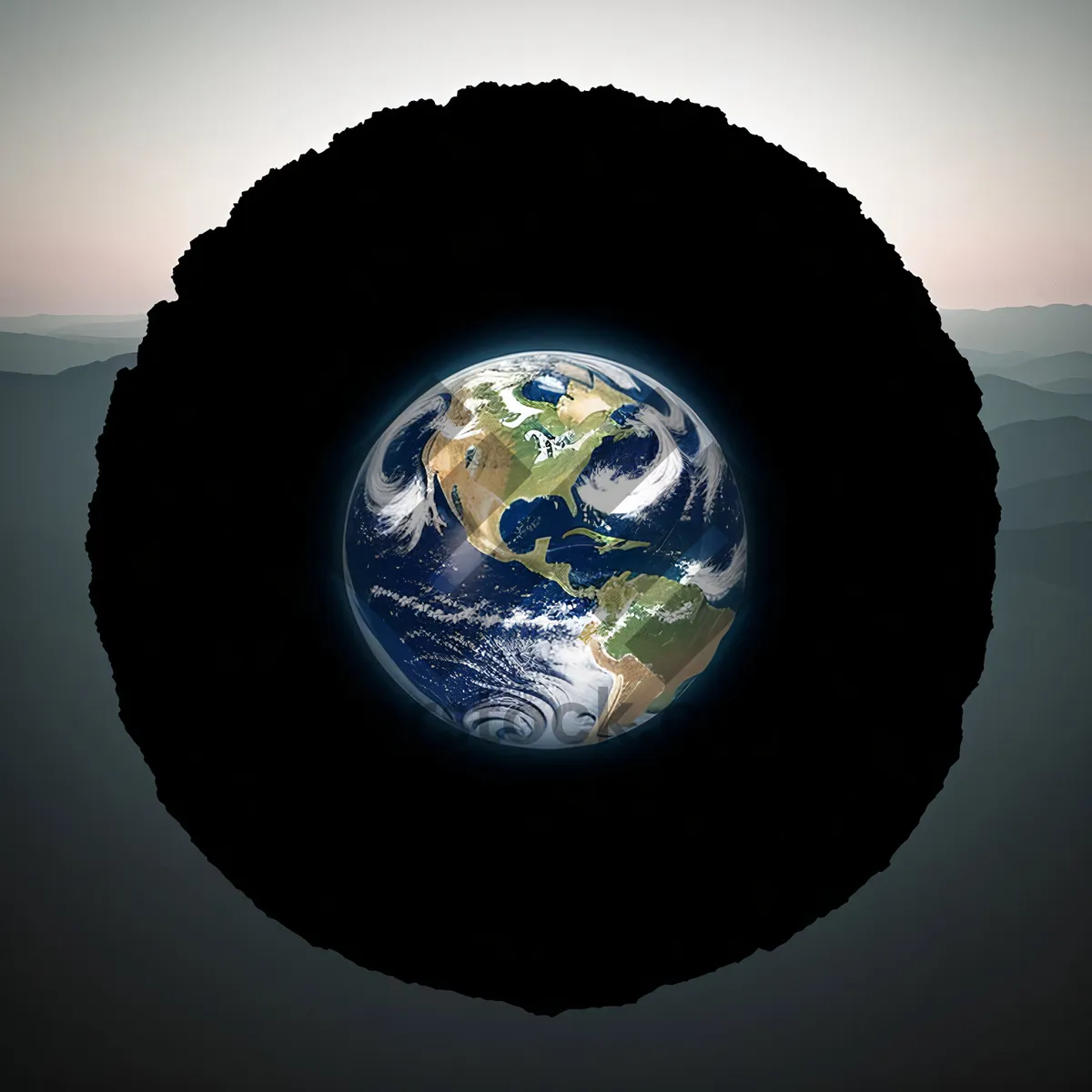 Picture of Ceramic Earth Globe Utensil: Global Sphere of Pottery