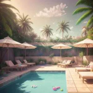 Luxury Tropical Poolside Retreat at Beach Resort
