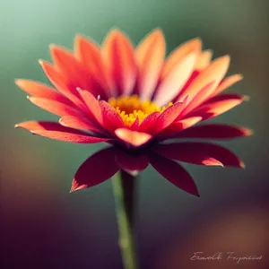 Blooming Pink Daisy Petals in a Summer Garden