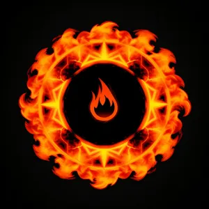 Fiery Organism - Infectious Blaze in Grunge Art
