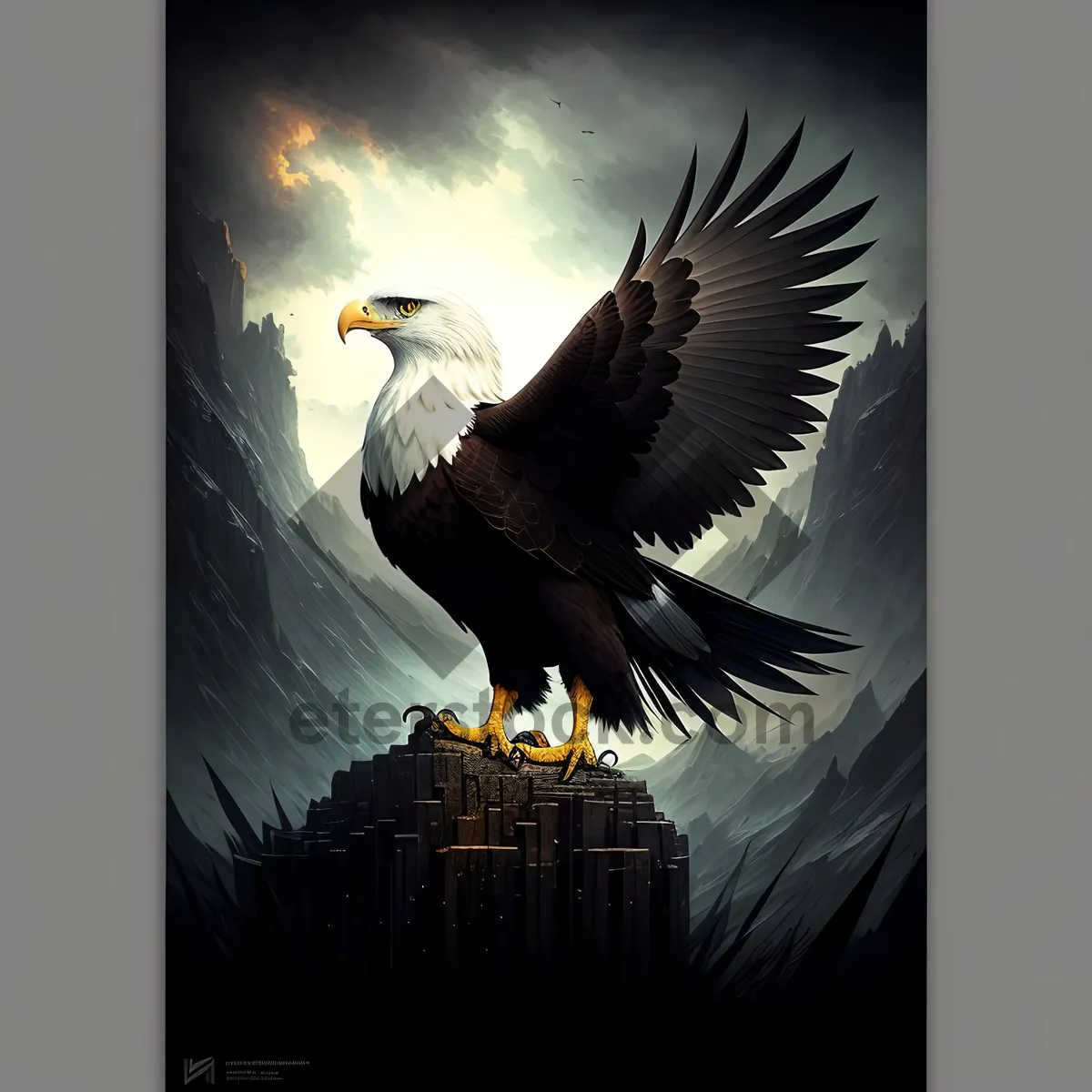 Picture of Majestic Bald Eagle in Flight: A Symbol of Freedom