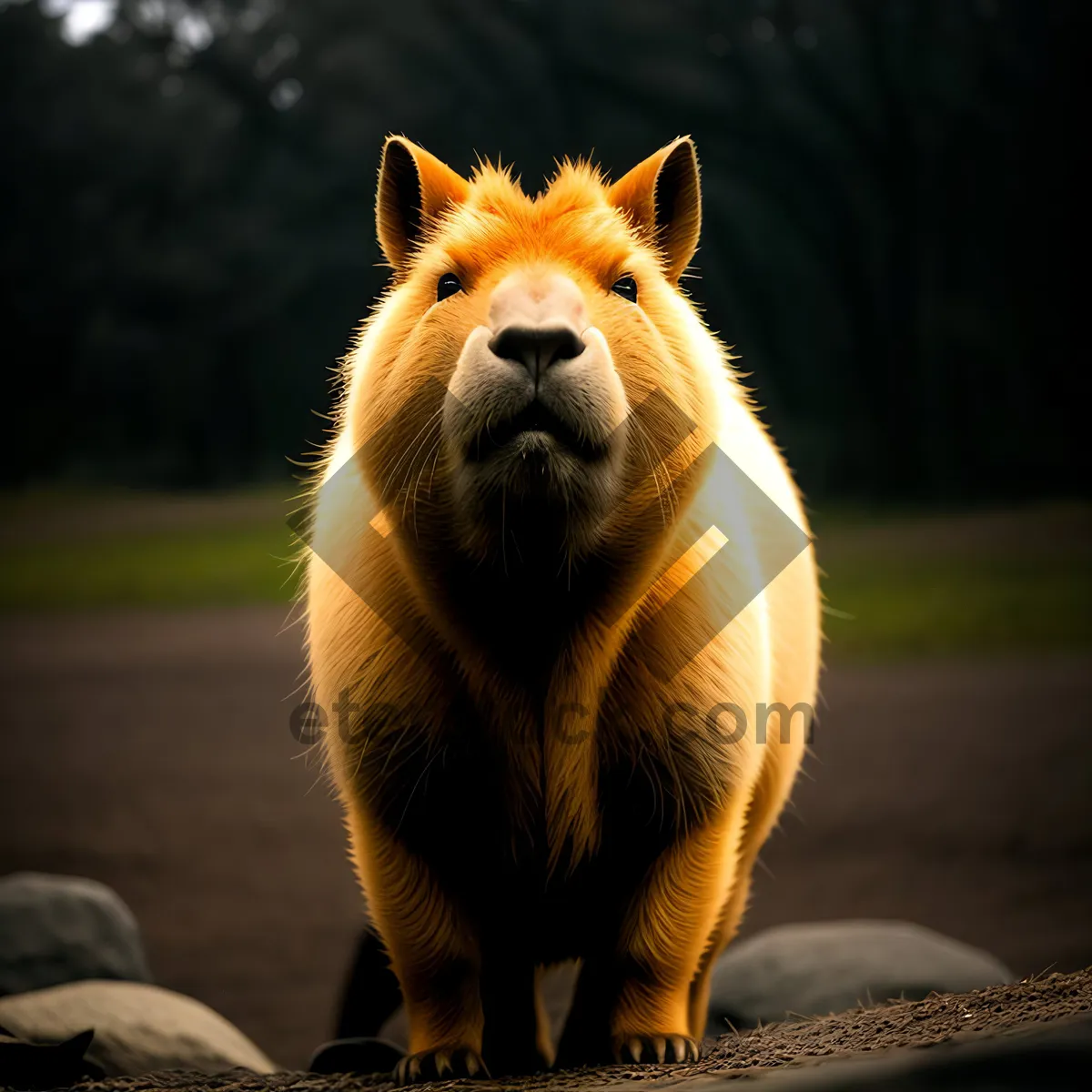 Picture of Wild Brown Bear Hog at Zoo