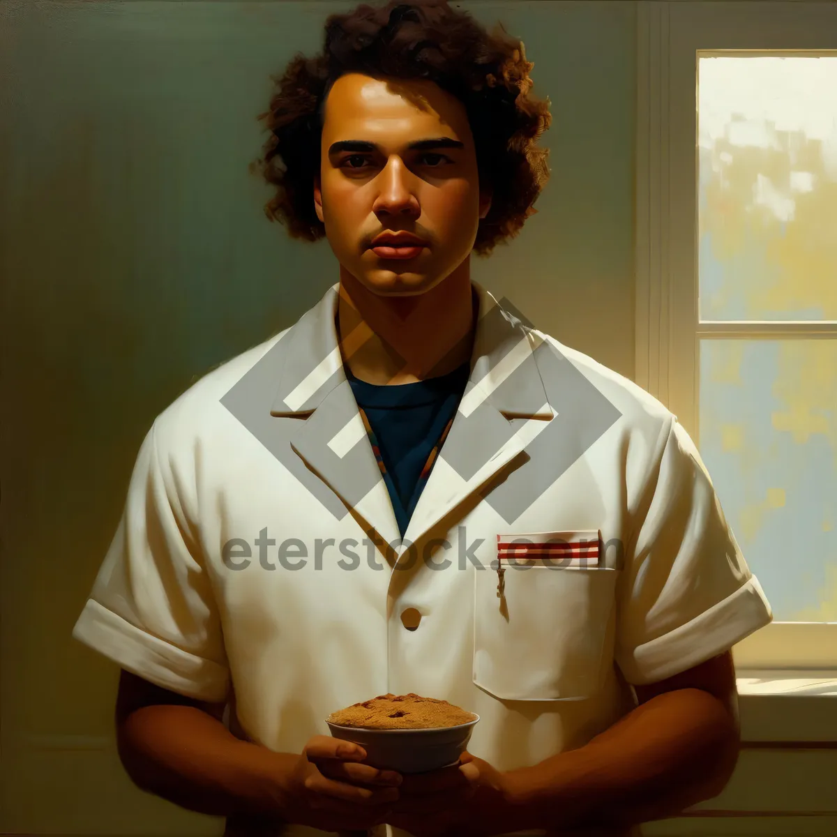 Picture of Professional Doctor in Lab Coat with Stethoscope