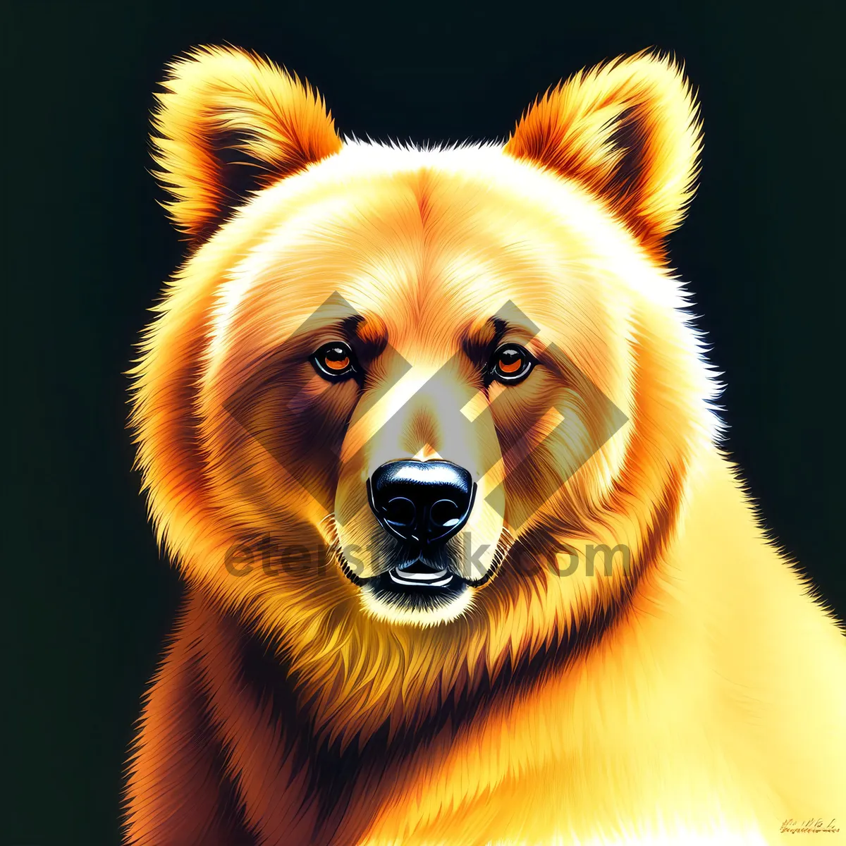 Picture of Brown Cute Fur Face - Dog Portrait