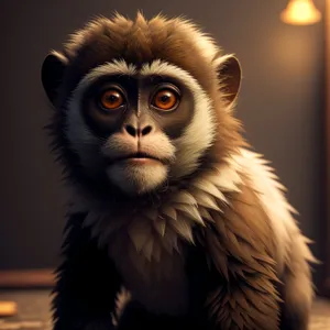 Cute Baby Monkey with Expressive Eyes