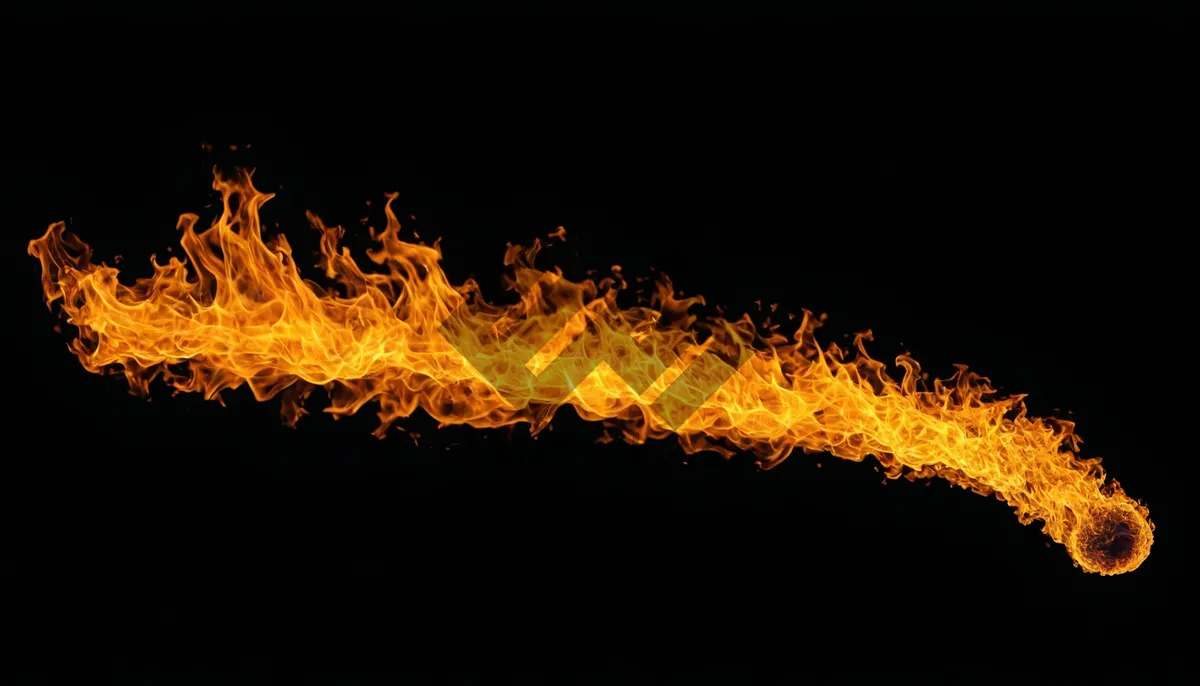 Picture of Glowing fire element in black design texture