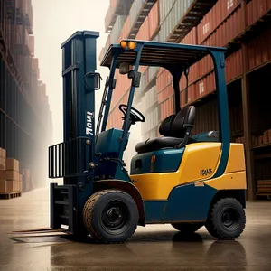 Heavy-duty cargo truck navigating urban road