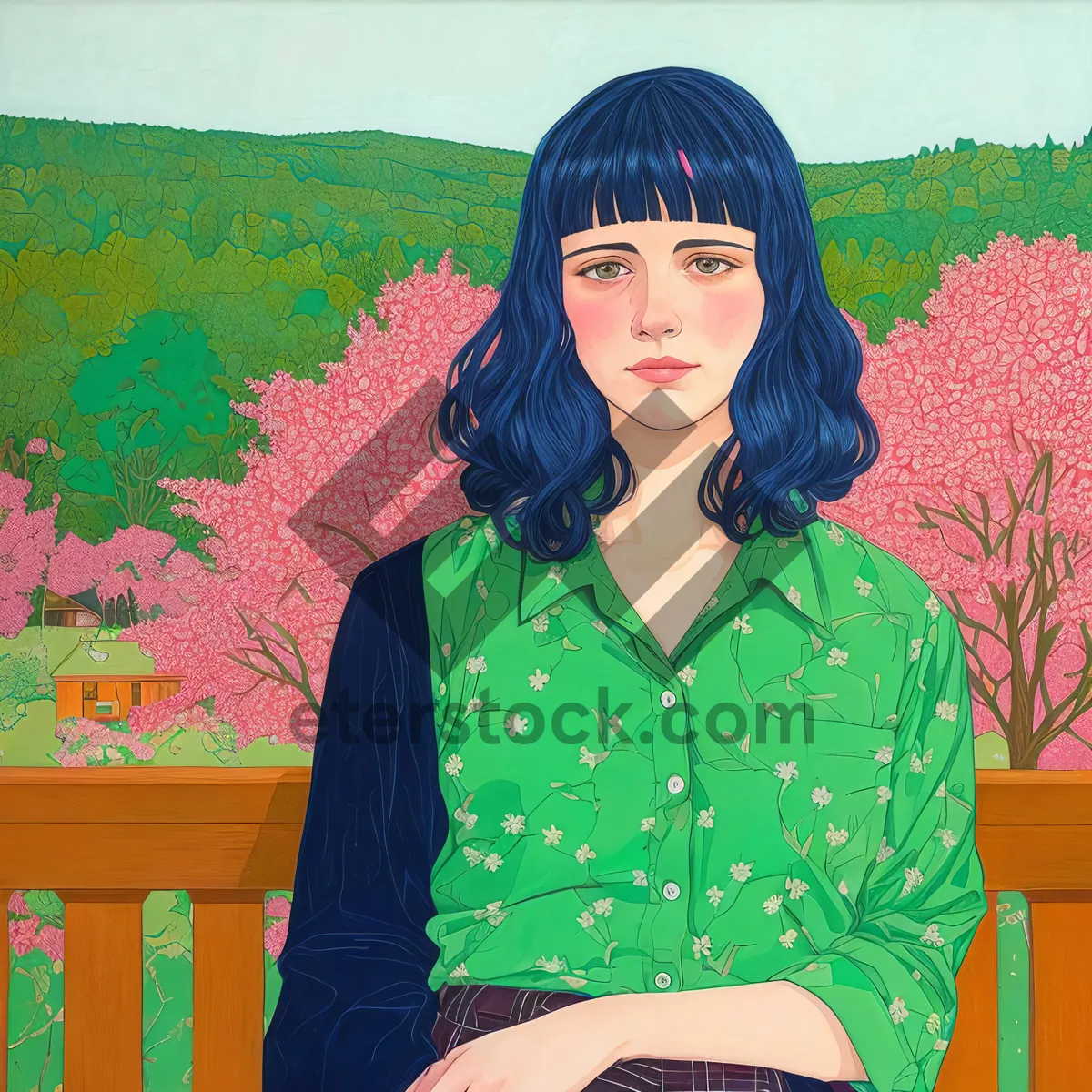 Picture of Happy and Attractive Fashion Model with a Cute Smile