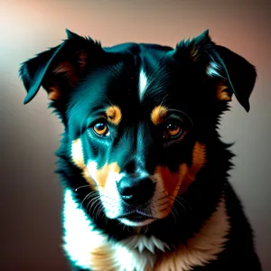 Adorable Border Collie Puppy Portrait with Soft Fur