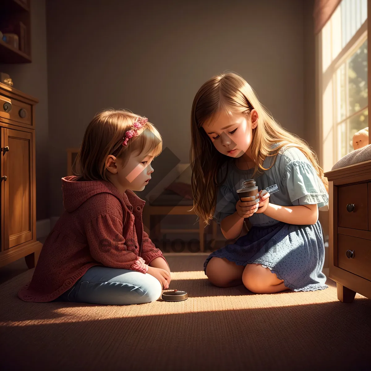 Picture of Happy student studying at home with laptop