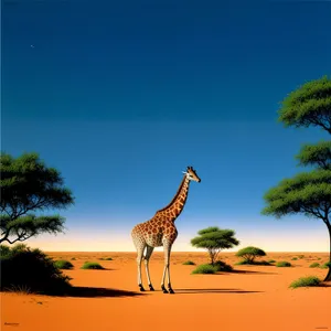 Majestic Giraffe in South African Wilderness