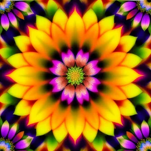 Bright Viola Blossom: Colorful Floral Pinwheel Design