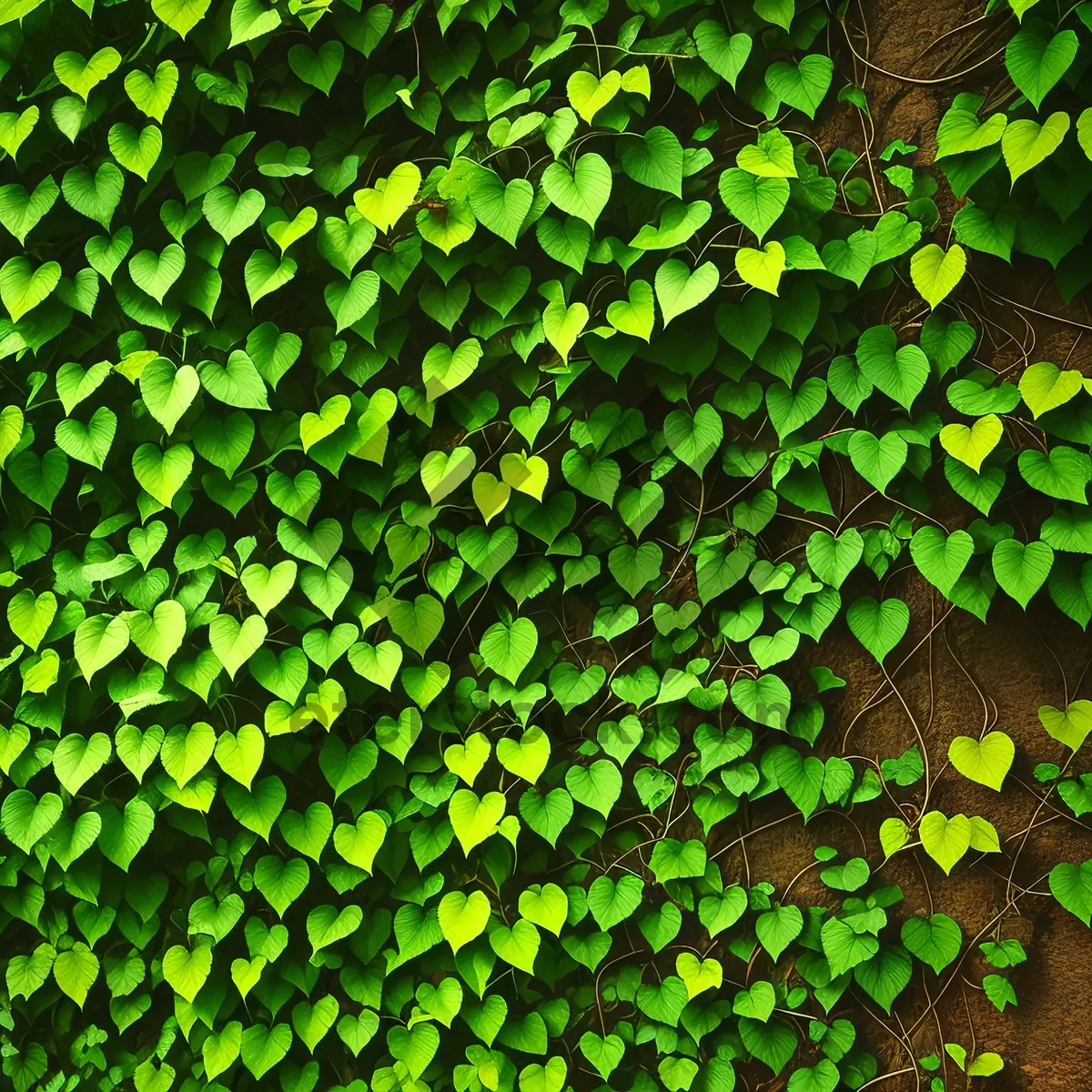 Picture of Vibrant Fern Leaf Pattern on Aquatic Plant