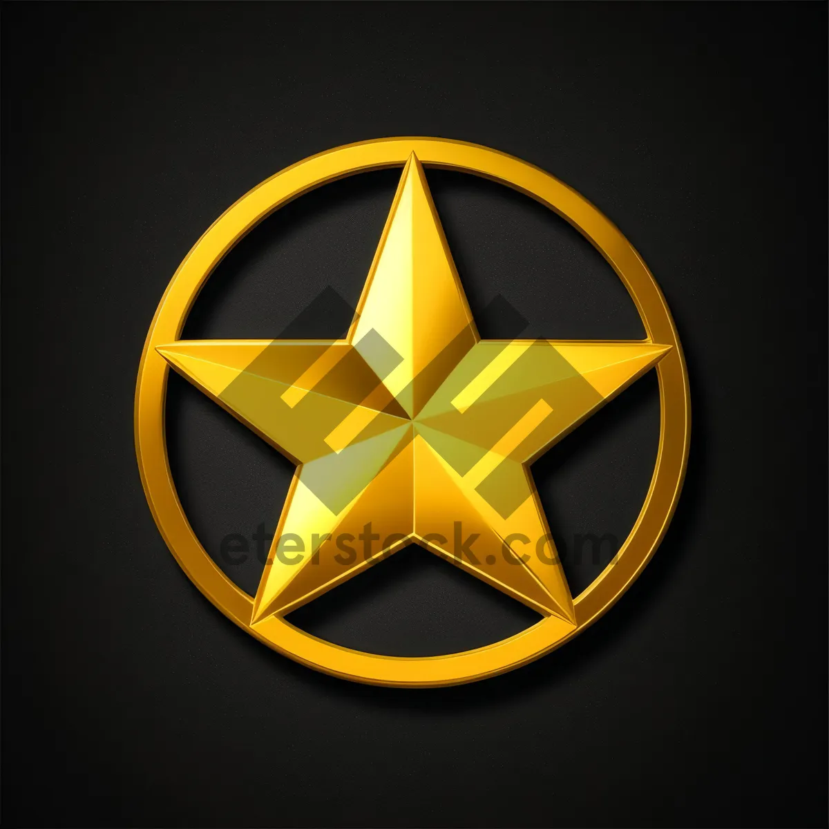 Picture of Golden Gem Button Icon with Shimmering Design