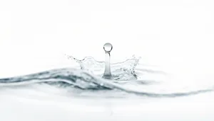 Refreshing Water Splash in Clear Blue Spa Environment